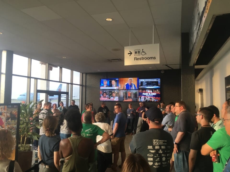 A gathering of project managers, organizers and floaters on Friday